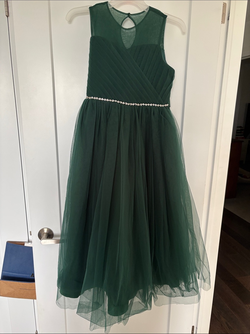 Girls Emerald Green Tulle Party Dress